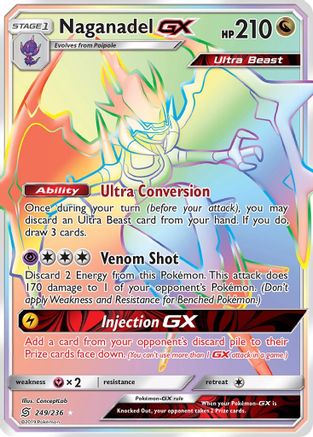 Image of Naganadel GX (Secret) 249  - Holofoil SM  Unified Minds - Secret Rare