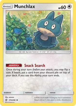 Image of Munchlax 173/236  SM  Unified Minds - Uncommon