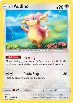 Image of Audino 177/236  SM  Unified Minds - Uncommon
