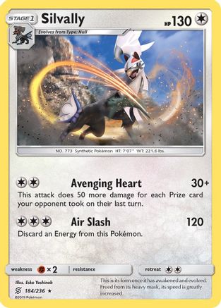 Image of Silvally 184/236  - Holofoil SM  Unified Minds - Holo Rare