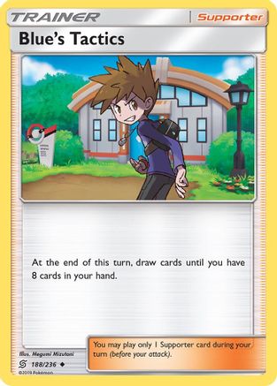 Image of Blue's Tactics 188/236  - Reverse Holofoil SM  Unified Minds - Uncommon