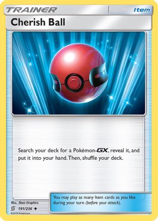 Image of Cherish Ball 191/236  - Reverse Holofoil SM  Unified Minds - Uncommon