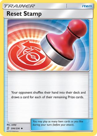 Image of Reset Stamp 206/236  - Reverse Holofoil SM  Unified Minds - Uncommon
