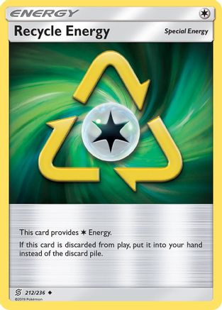 Image of Recycle Energy 212/236  - Reverse Holofoil SM  Unified Minds - Uncommon
