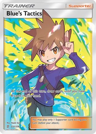 Image of Blue's Tactics (Full Art) 231  - Holofoil SM  Unified Minds - Ultra Rare
