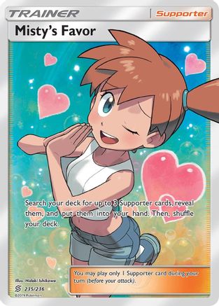 Image of Misty's Favor (Full Art) 235  - Holofoil SM  Unified Minds - Ultra Rare