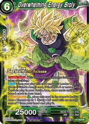 Image of Overwhelming Energy Broly (Alt Art) (P-136) - Promotion Cards