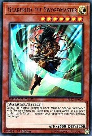 Image of Gearfried the Swordmaster (SBSC-EN009) - Speed Duel: Scars of Battle 1st Edition