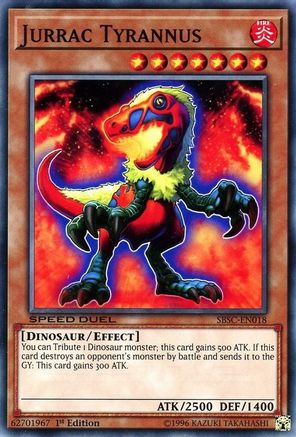 Image of Jurrac Tyrannus (SBSC-EN018) - Speed Duel: Scars of Battle 1st Edition