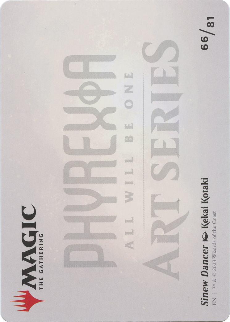 Image of Sinew Dancer // Sinew Dancer (AONE-066) - Phyrexia: All Will Be One Art Series (Borderless) Foil