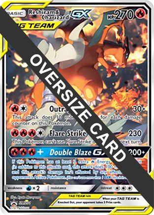 Image of Reshiram & Charizard GX SM201  - Holofoil Jumbo Cards - Promo