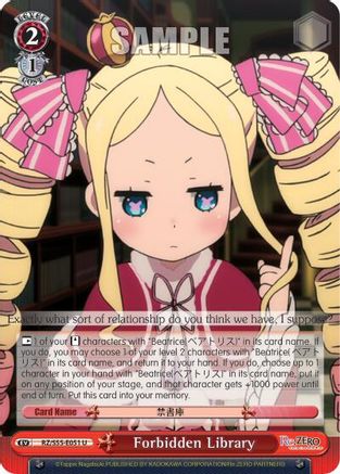 Image of Forbidden Library (RZ/S55-E051 U) - Re:ZERO Vol.2