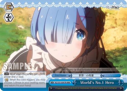 Image of World's No.1 Hero (RRR) (RZ/S55-E097R RRR) - Re:ZERO Vol.2