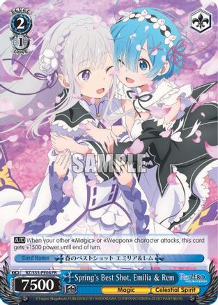 Image of Spring's Best Shot, Emilia & Rem (RZ/S55-PE04 PR) - Re:ZERO Vol.2
