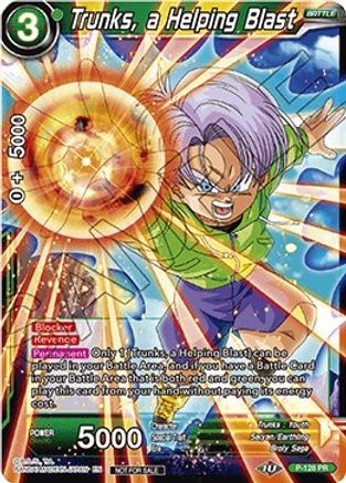 Image of Trunks, a Helping Blast (Shop Tournament: Assault of Saiyans) (P-128) - Promotion Cards