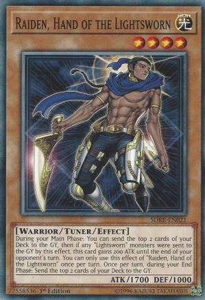 Image of Raiden, Hand of the Lightsworn (SDRR-EN021) - Structure Deck: Rokket Revolt 1st Edition