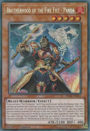 Image of Brotherhood of the Fire Fist - Panda (FIGA-EN013) - Fists of the Gadgets 1st Edition