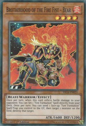 Image of Brotherhood of the Fire Fist - Bear (FIGA-EN023) - Fists of the Gadgets 1st Edition
