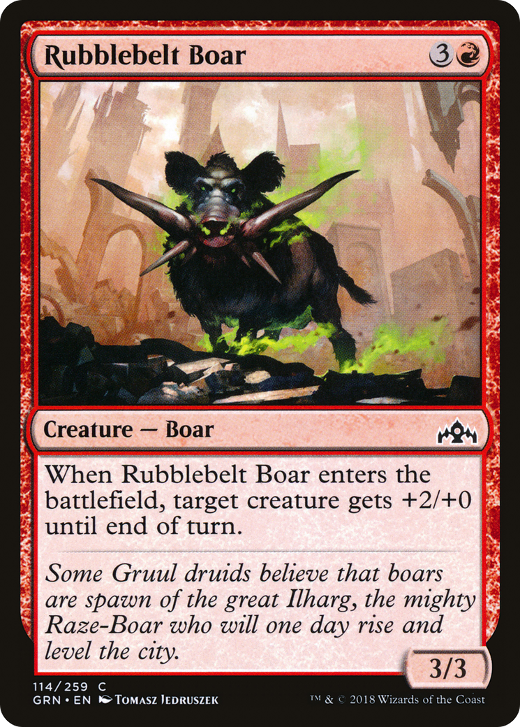 Image of Rubblebelt Boar (GRN-114) - Guilds of Ravnica Foil