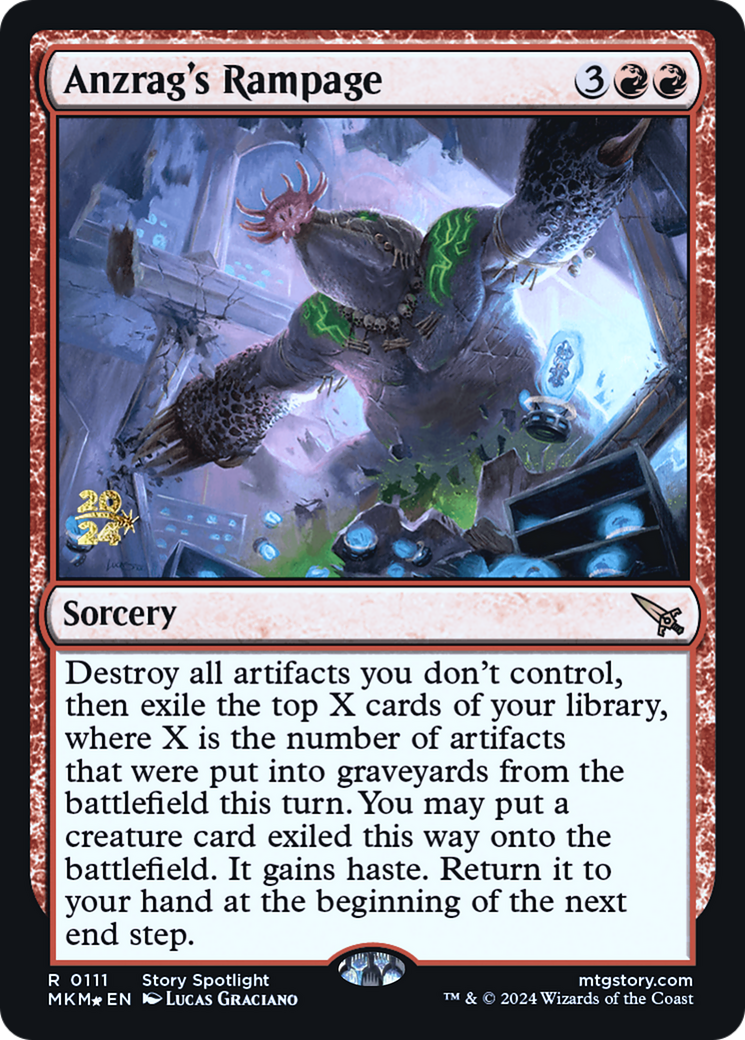 Image of Anzrag's Rampage (PRE-111) - Murders at Karlov Manor Promos Foil