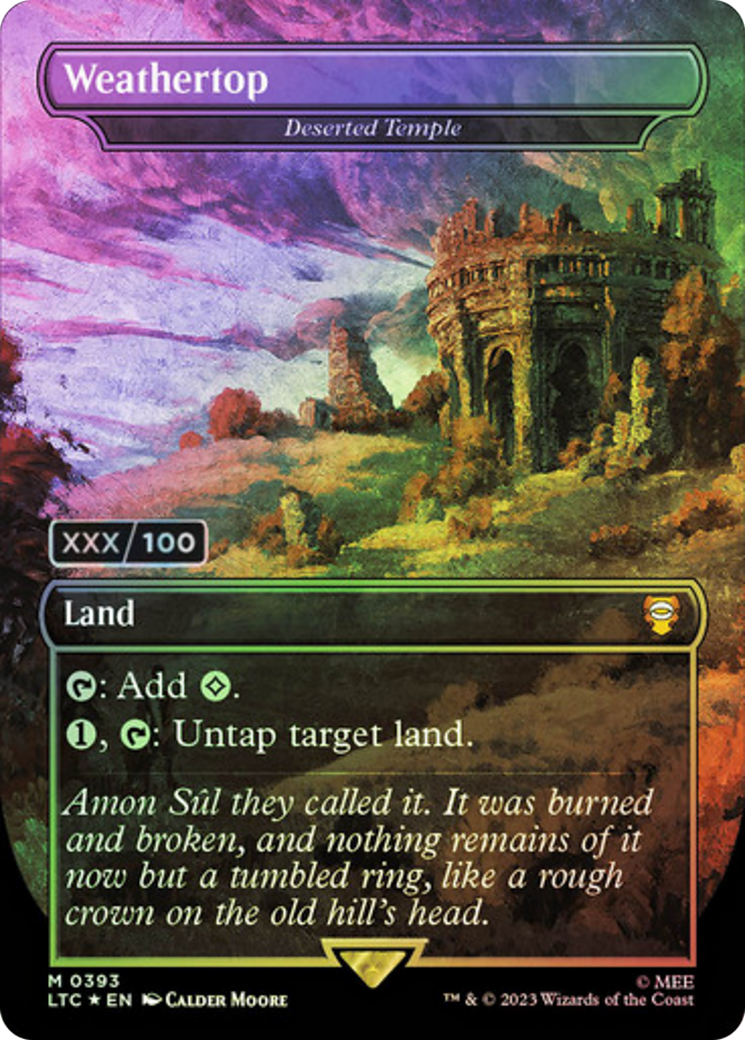 Image of Weathertop - Deserted Temple (Serial Numbered) (LTC-393) - Tales of Middle-earth Commander / Weathertop (Borderless) Foil