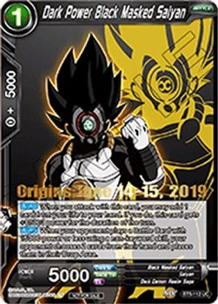 Image of Dark Power Black Masked Saiyan (Origins 2019) (BT5-112_PR) - Tournament Promotion Cards