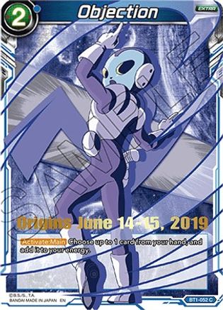 Image of Objection (Alternate Art) (Origins 2019) (BT1-052) - Tournament Promotion Cards