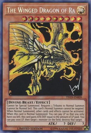 Image of The Winged Dragon of Ra (TN19-EN009) - 2019 Gold Sarcophagus Tin Limited