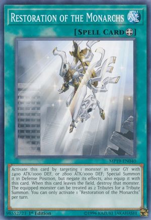Image of Restoration of the Monarchs (MP19-EN040) - 2019 Gold Sarcophagus Tin Mega Pack Unlimited