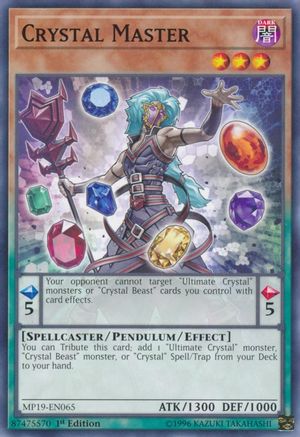 Image of Crystal Master (MP19-EN065) - 2019 Gold Sarcophagus Tin Mega Pack Unlimited