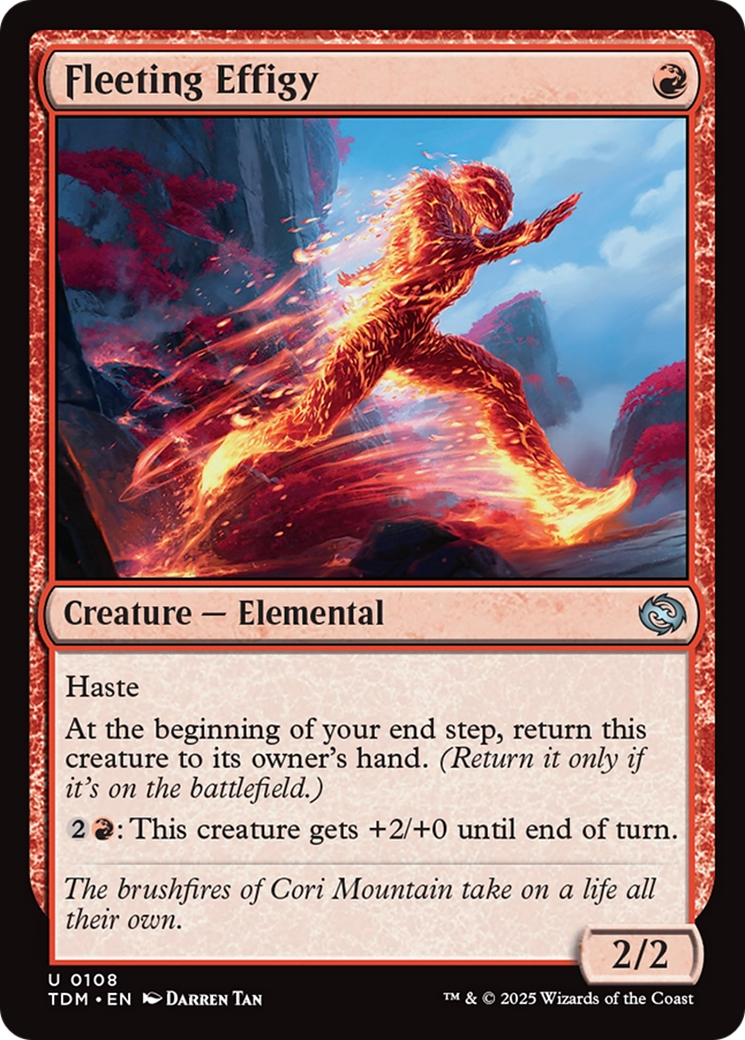 Image of Fleeting Effigy (TDM-108) - Tarkir: Dragonstorm Foil