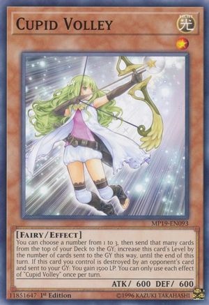 Image of Cupid Volley (MP19-EN093) - 2019 Gold Sarcophagus Tin Mega Pack Unlimited