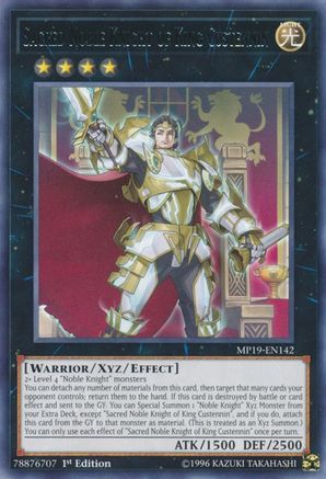 Image of Sacred Noble Knight of King Custennin (MP19-EN142) - 2019 Gold Sarcophagus Tin Mega Pack Unlimited
