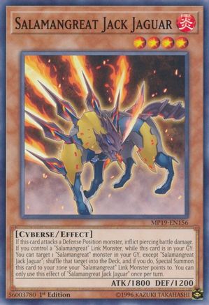 Image of Salamangreat Jack Jaguar (MP19-EN156) - 2019 Gold Sarcophagus Tin Mega Pack Unlimited