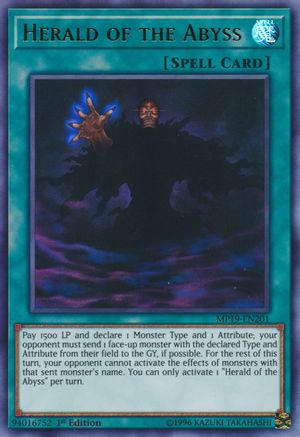 Image of Herald of the Abyss (MP19-EN201) - 2019 Gold Sarcophagus Tin Mega Pack Unlimited