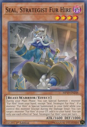 Image of Seal, Strategist Fur Hire (MP19-EN248) - 2019 Gold Sarcophagus Tin Mega Pack 1st Edition