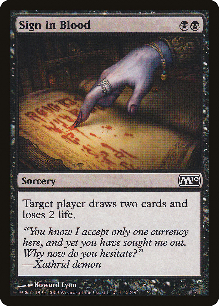 Image of Sign in Blood (M10-112) - Magic 2010