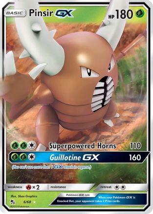 Image of Pinsir GX 006/68  - Holofoil Hidden Fates - Ultra Rare