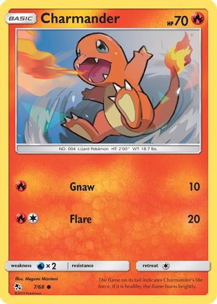 Image of Charmander 007/68  - Reverse Holofoil Hidden Fates - Common