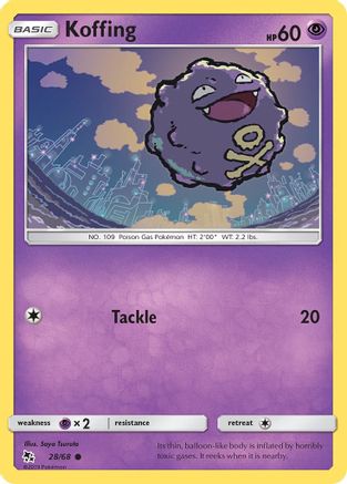 Image of Koffing 028/68  Hidden Fates - Common