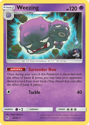 Image of Weezing 029/68  - Reverse Holofoil Hidden Fates - Rare