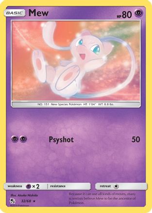 Image of Mew 032/68  Hidden Fates - Rare