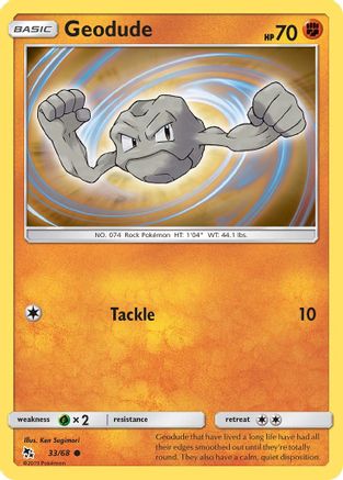 Image of Geodude 033/68  Hidden Fates - Common