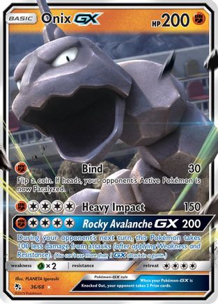 Image of Onix GX 036/68  - Holofoil Hidden Fates - Ultra Rare