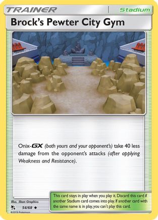 Image of Brock's Pewter City Gym 054/68  Hidden Fates - Uncommon