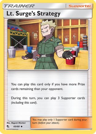 Image of Lt. Surge's Strategy 060/68  - Reverse Holofoil Hidden Fates - Uncommon