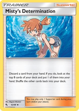 Image of Misty's Determination 062/68  - Reverse Holofoil Hidden Fates - Uncommon
