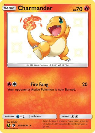 Image of Charmander SV6/SV94  - Holofoil Hidden Fates Shiny Vault - Shiny Holo Rare