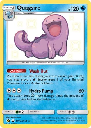 Image of Quagsire SV10/SV94  - Holofoil Hidden Fates Shiny Vault - Shiny Holo Rare