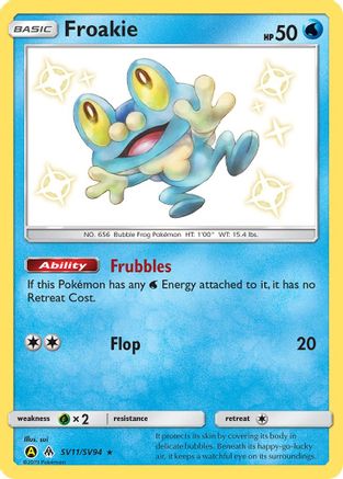Image of Froakie SV11/SV94  - Holofoil Hidden Fates Shiny Vault - Shiny Holo Rare